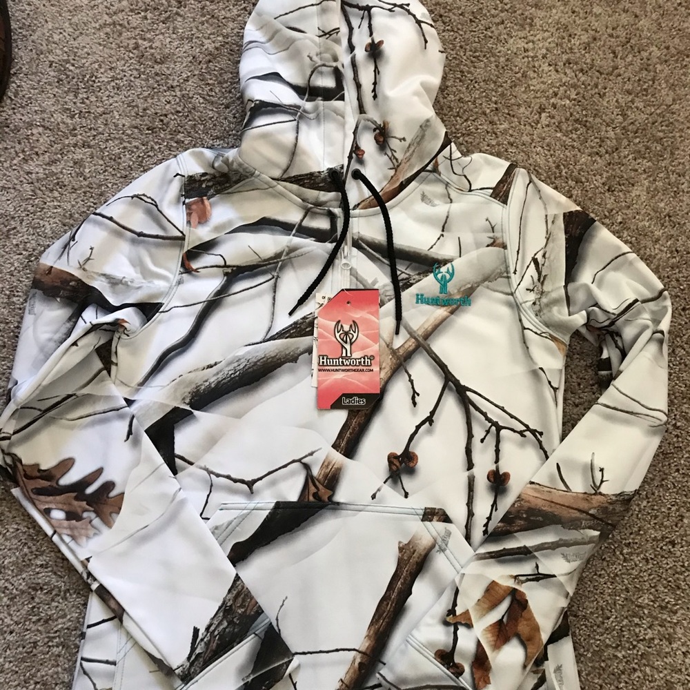 Huntworth Women White Mossy Hunting Swearshirt
